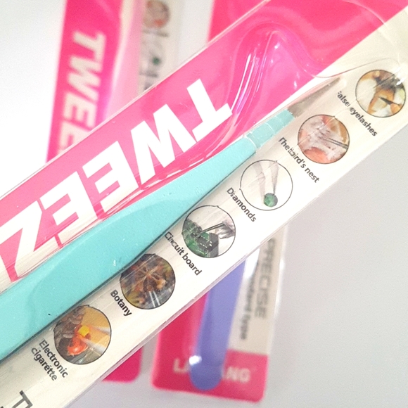 🆕 NEW 2/15$ 1 pc Standard Tweezers with Protector Cap (Teal) - Picture 2 of 8